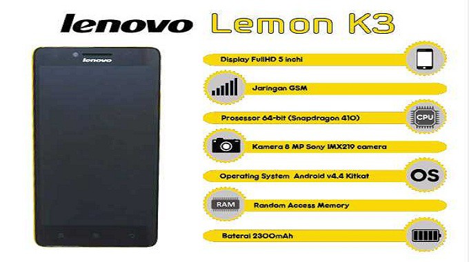 Spesifikasi dan Harga HP Lenovo K3 Desember 2014