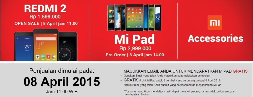 Harga Xiaomi Redmi 2 dan Spesifikasi April 2015 Lazada Indonesia