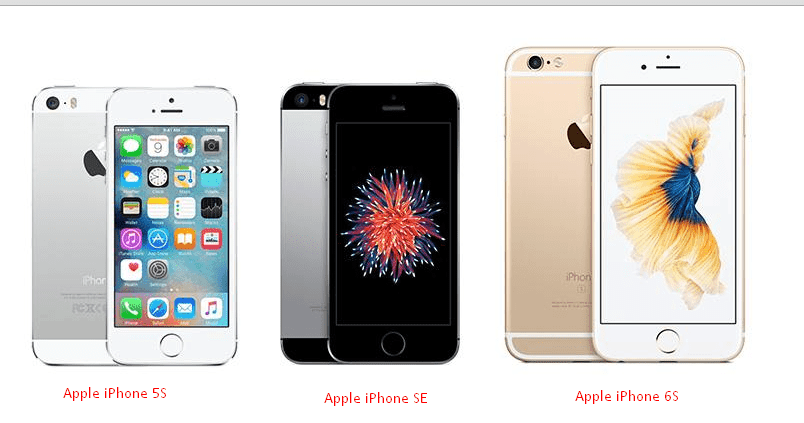 Perbedaan iPhone 5S, iPhone SE, iPhone 6S