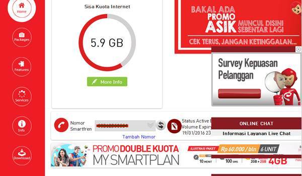 Featured image of post Cek Data Smartfren Jika iya provider dengan nomor berawalan 088 ini merupakan salah satu