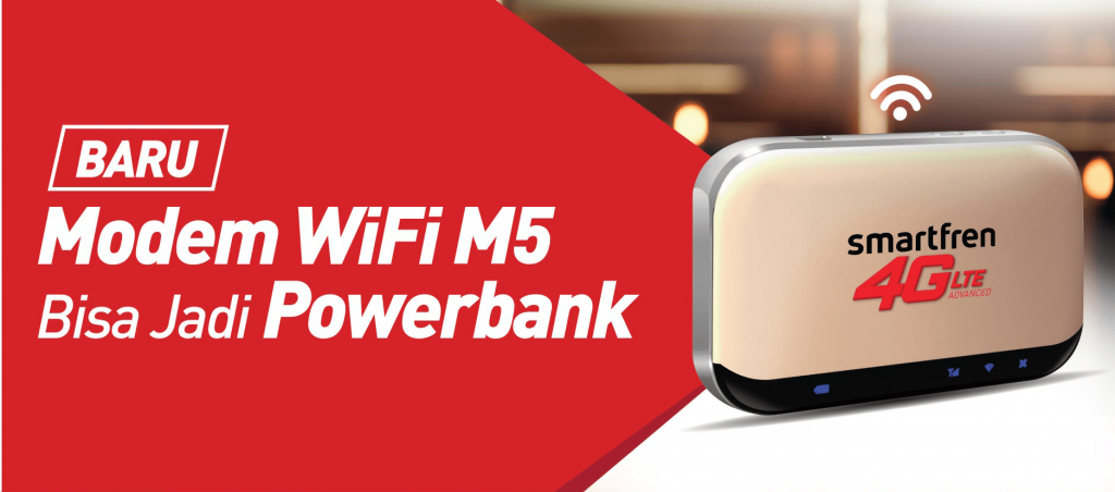 harga modem smartfren mifi m5 plus power bank