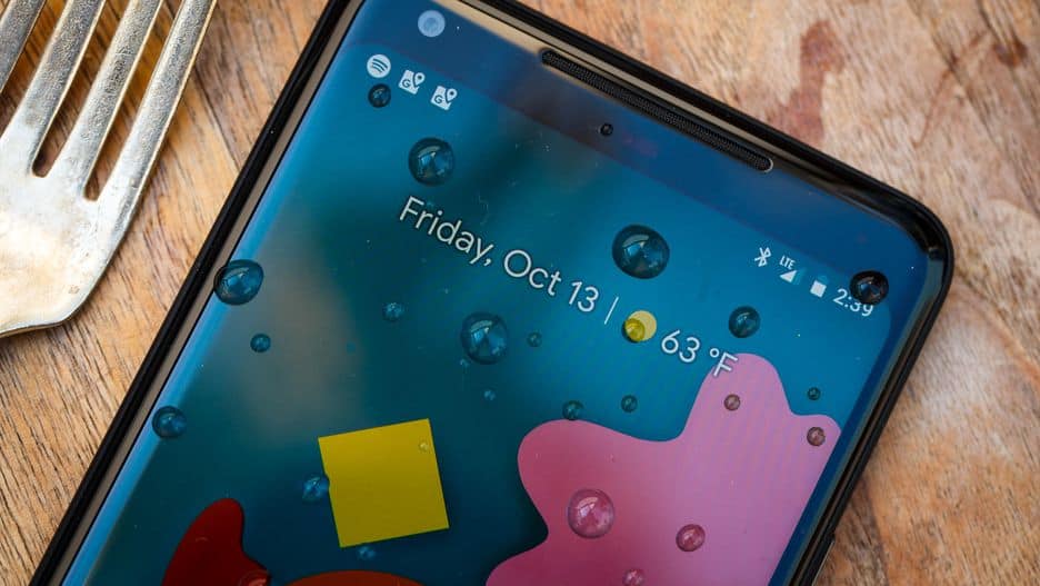 bagian atas google pixel 2