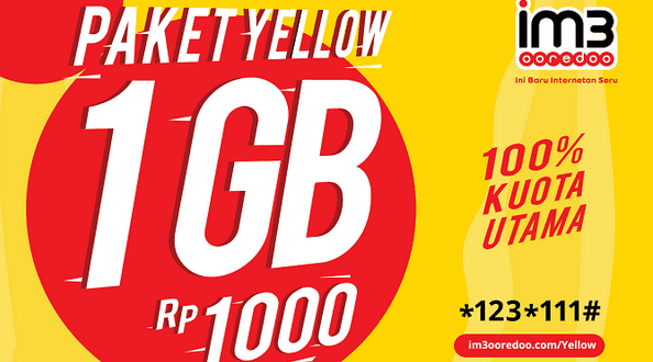 Cara Cek kuota Yellow iM3 1 GB Seribuan yang Mudah