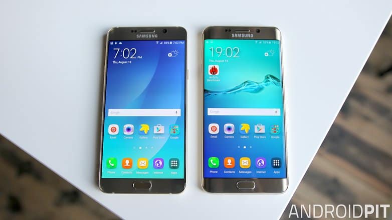 samsung galaxy note 5 vs galaxy s6 edge