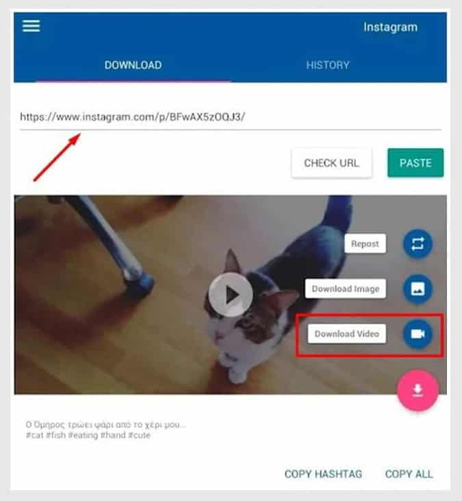 Cara Download video Instagram