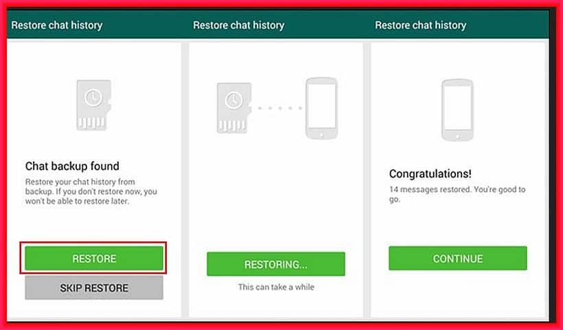 Cara restore chat whatsApp