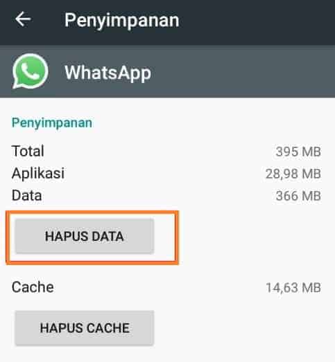Log Out Whatsapp Hapus data