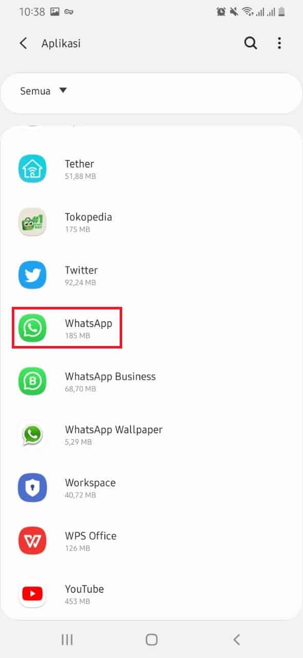 pilih WhatsApp menonaktifkan whatsapp sementara
