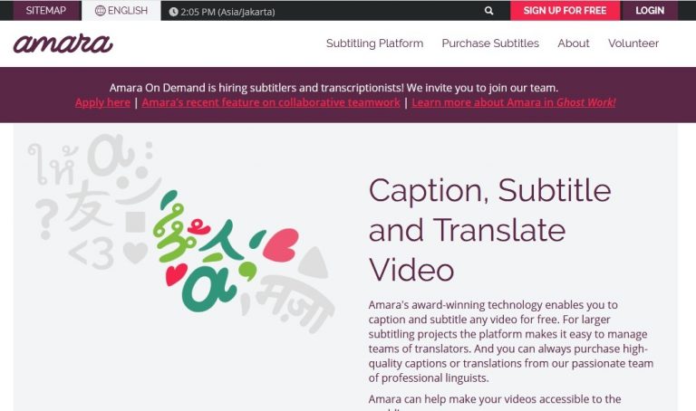 amara situs aplikasi untuk download subtitle di youtube