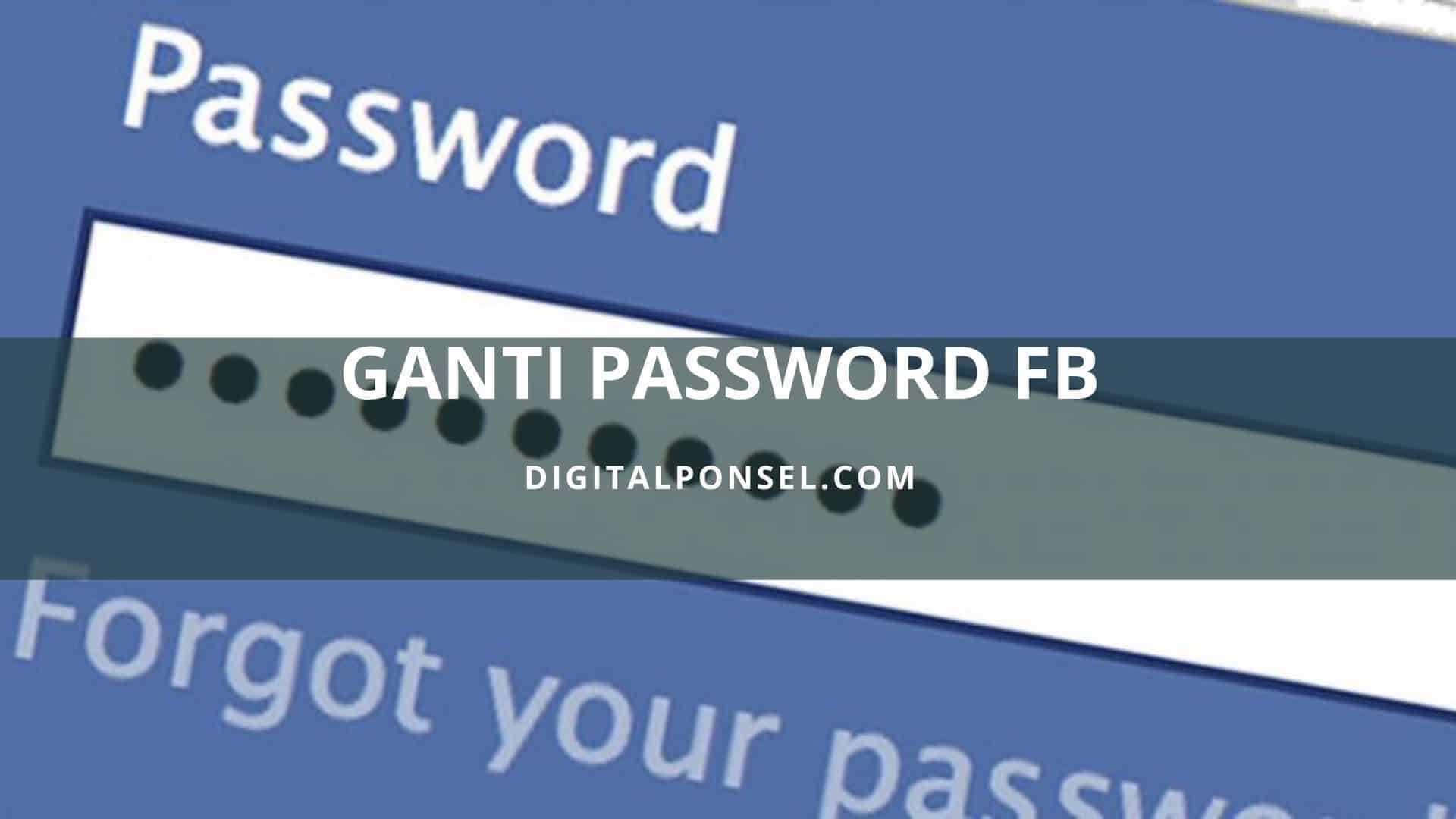 cara ganti password fb / facebook