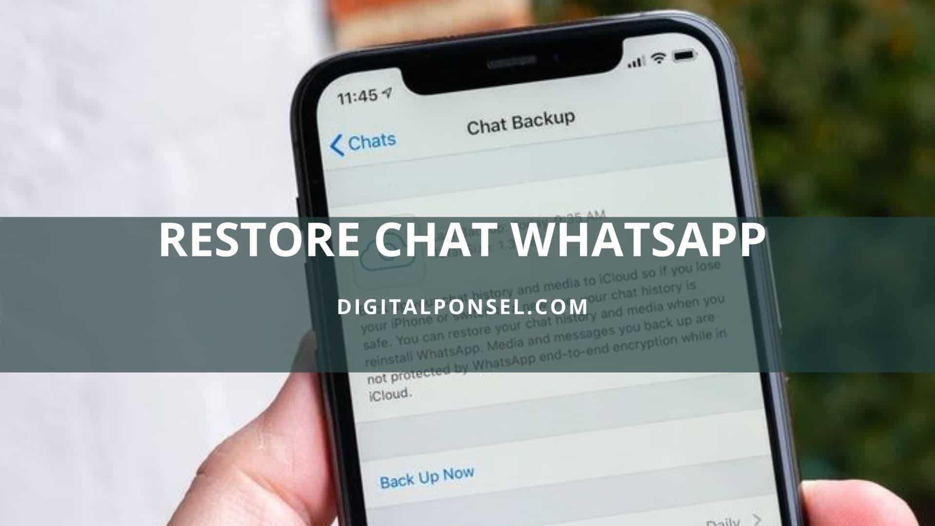 Cara Restore Chat Whatsapp
