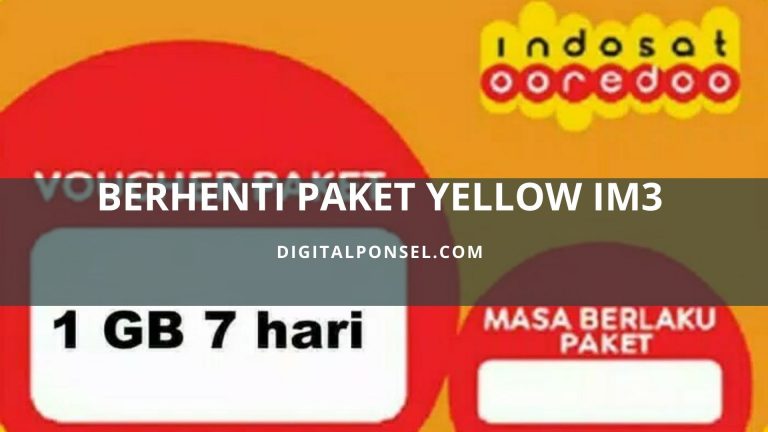 cara stop paket yellow indosat