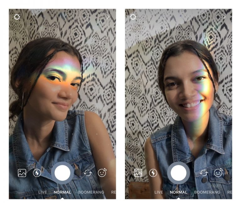 face filter pada Instagram story