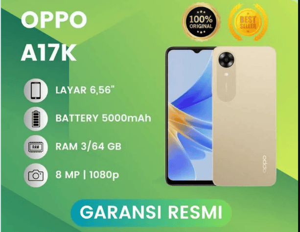OPPO A17K Harga dan Spesifikasi