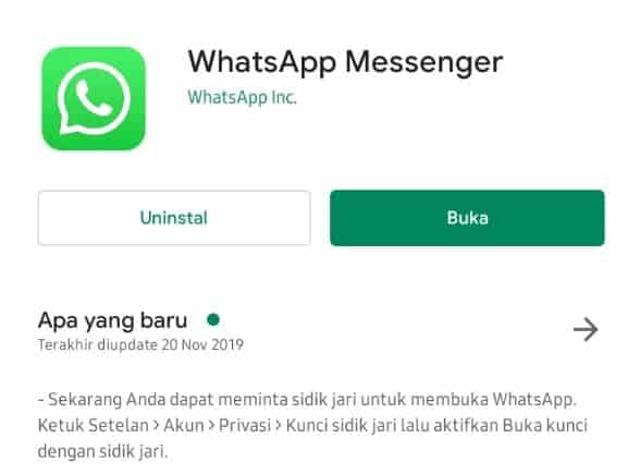 pembaharuan update WhatsApp