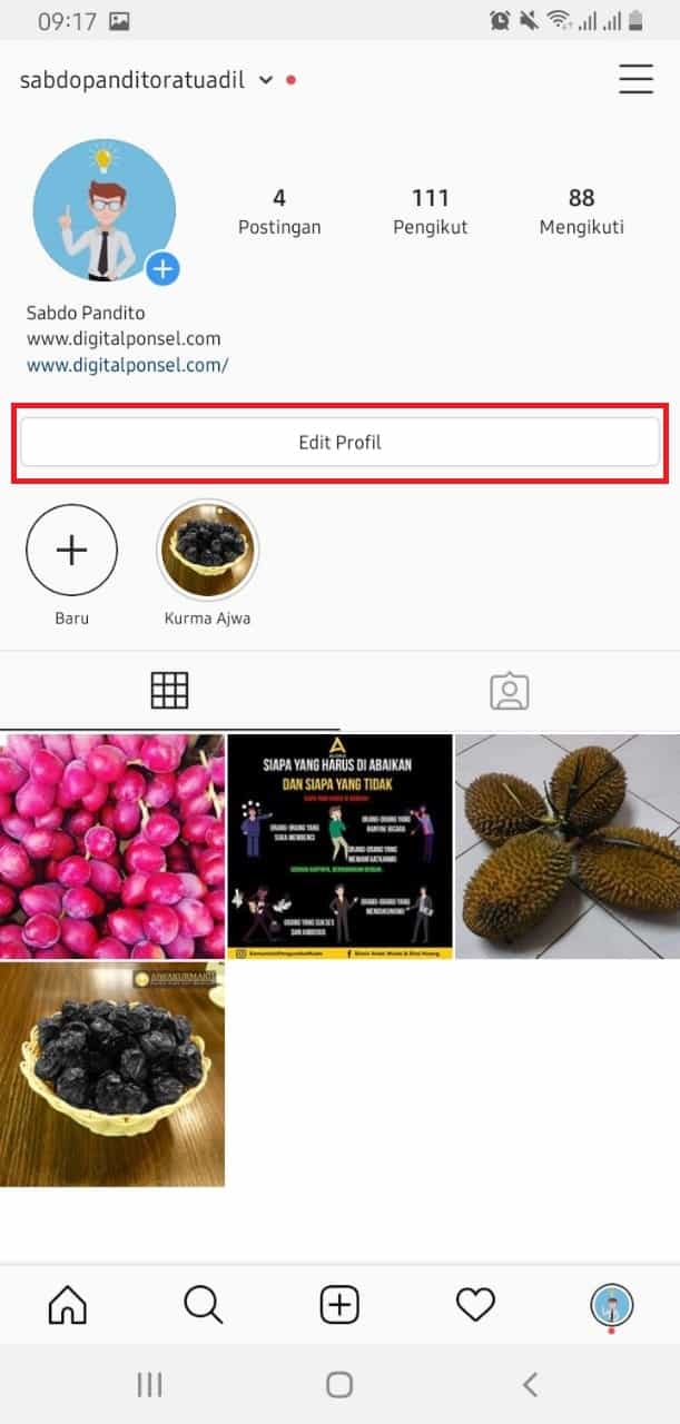 mengganti username ig