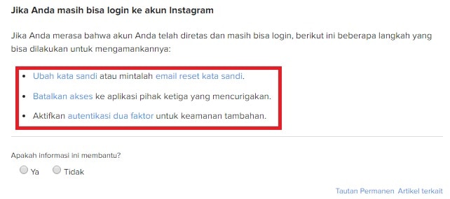 cara mengembalikan akun instagram yang dihack